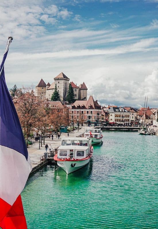 Vue depuis le bateau Libellule sur Annecy