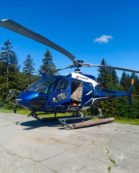 helicoptère mariage megève